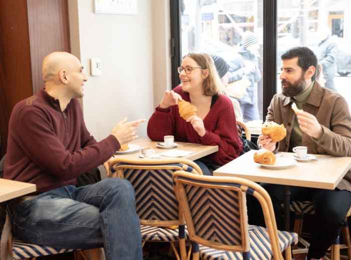 Parisian flavors at charming cafes and bakeries.