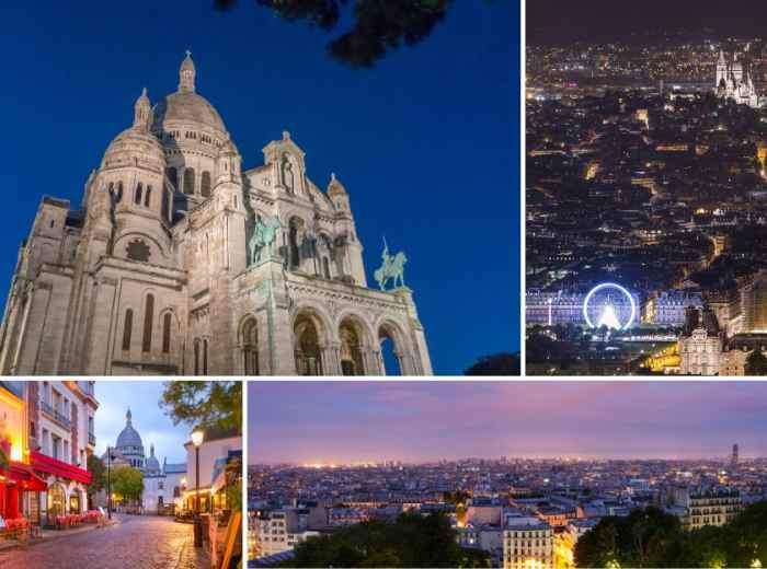 The iconic Sacré-Cœur Basilica perches atop the hill