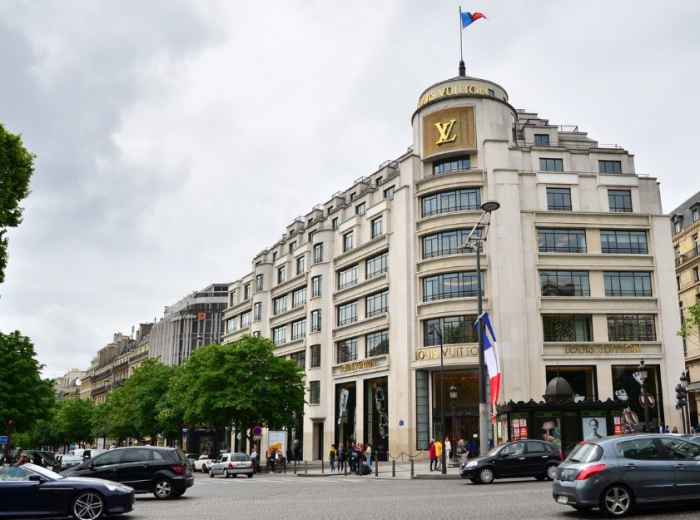 The Louis Vuitton flagship store, an iconic symbol of P