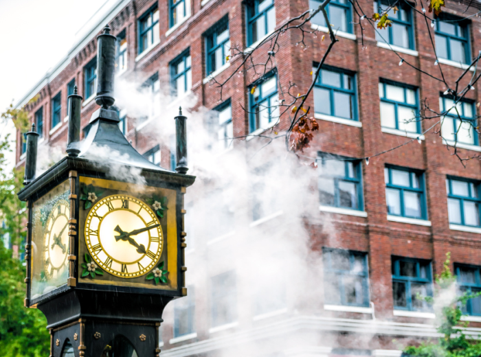 See the Gastown Steam Clock