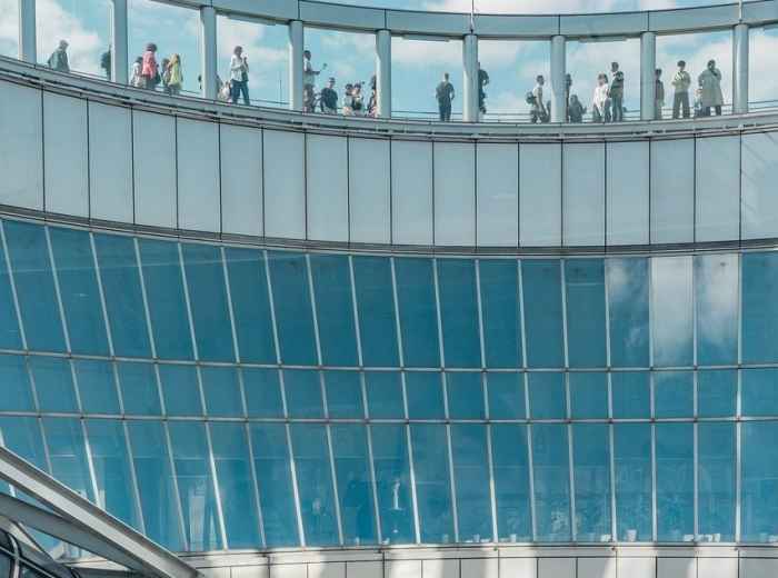 View of escalators between Umeda Sky Building towers photo by  ChiemSeherin Pixabay