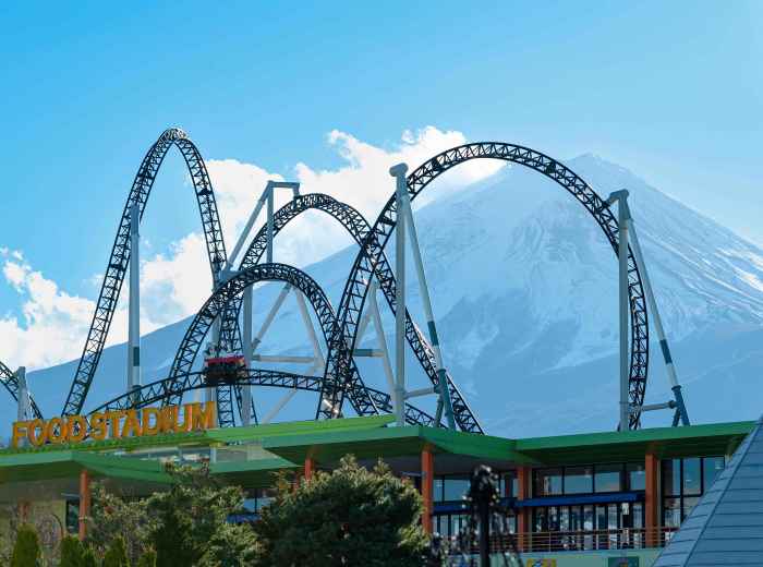 Roller coaster at Fuji-Q Highland.