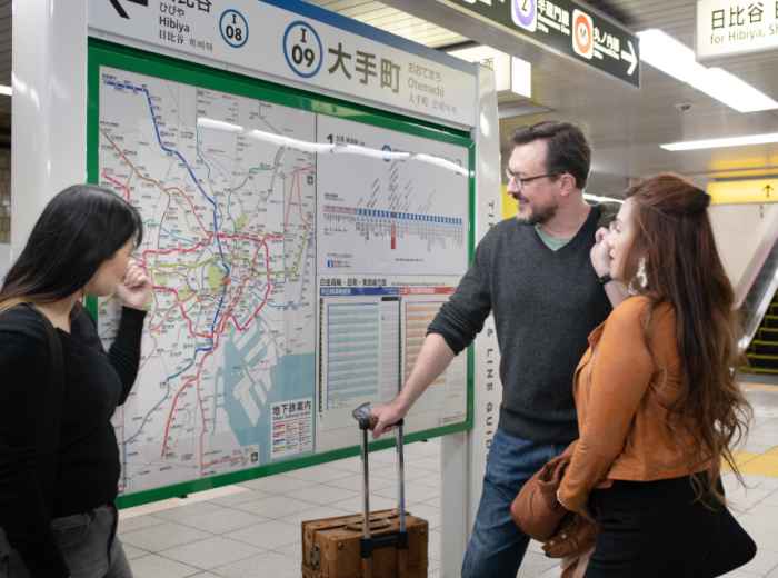 A Tokyo subway map