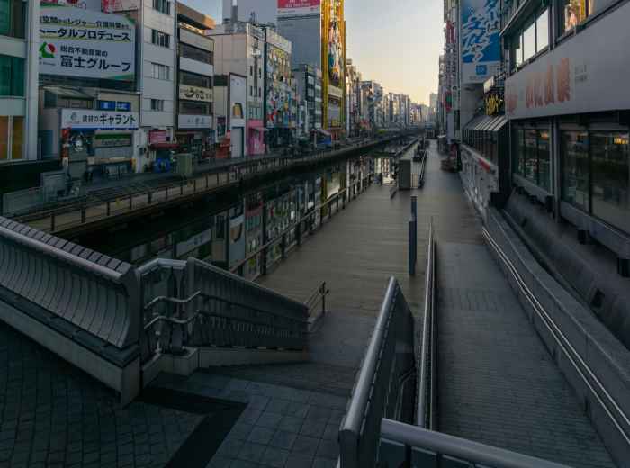 An empty street in Osaka. Filipe Freitas on Unsplash 