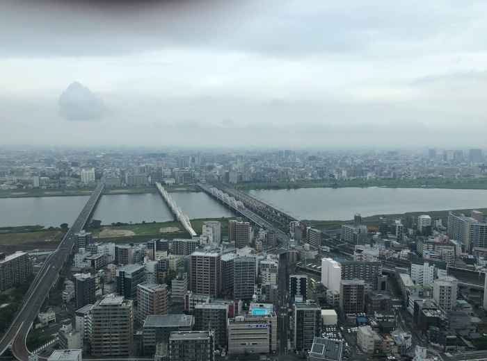The observation deck of Umeda Sky Building with panoramic winter views of Osaka city below Photo by Kevin A on pexels