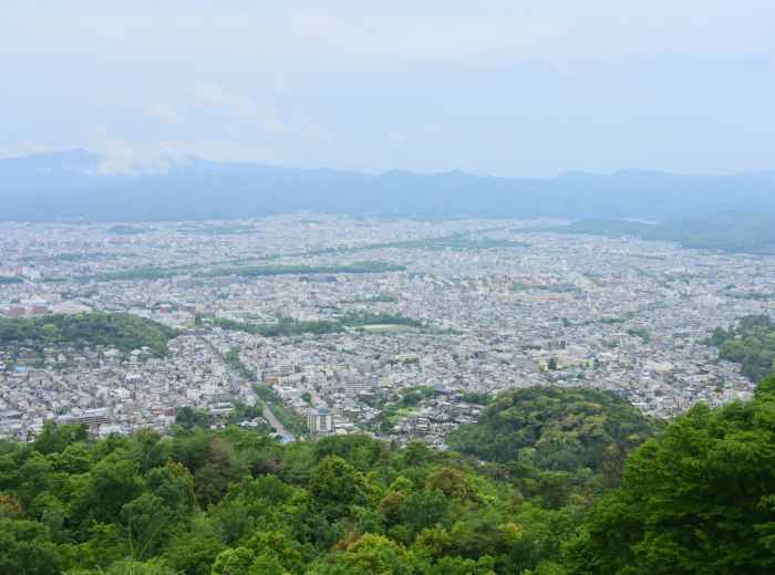 Aerial view showing how Kyoto fits into its mountain valley Photo by Gavin Li on Unsplash