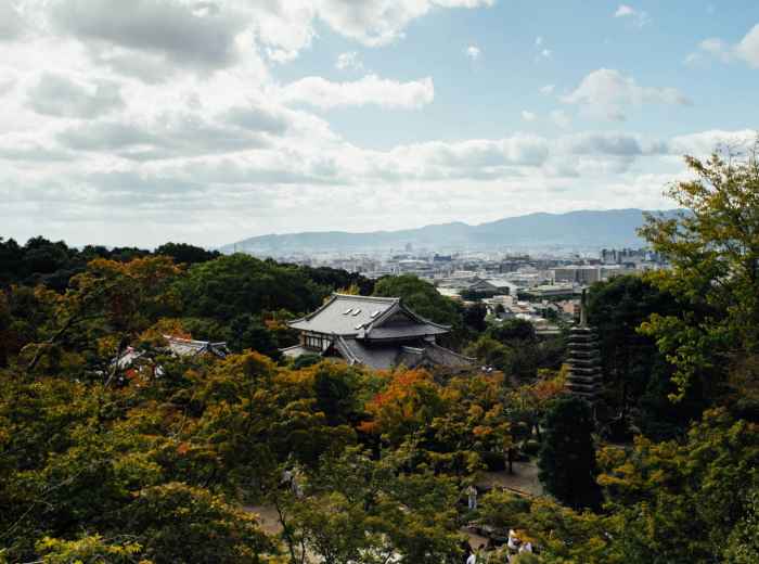 Panoramic view from Kiyomizu Dera Temple showing Kyoto cityscape Photo by Leopold Maitre on Unsplash