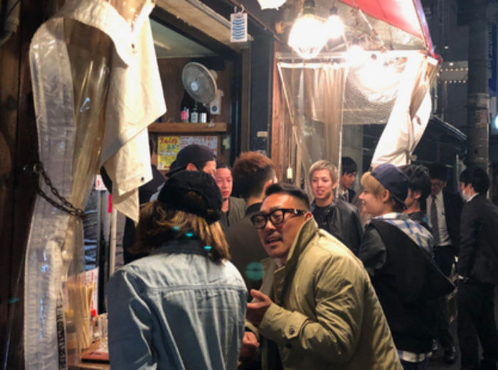 Locals eating and drinking in Juso