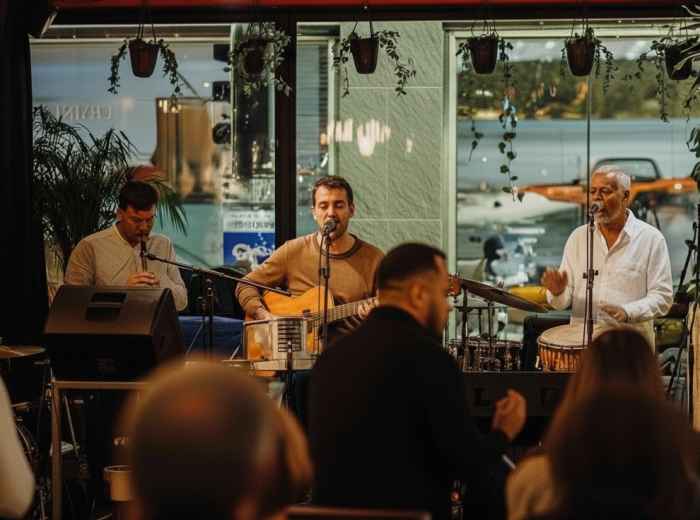 Jazz performance at intimate venue