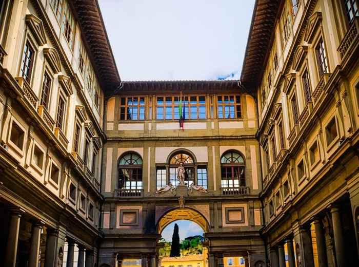 Uffizi Gallery entrance, Florence, Italy