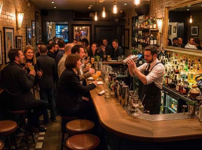 People enjoying cocktails