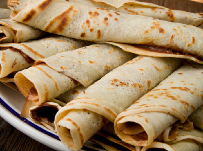 Stack of traditional Dutch pancakes