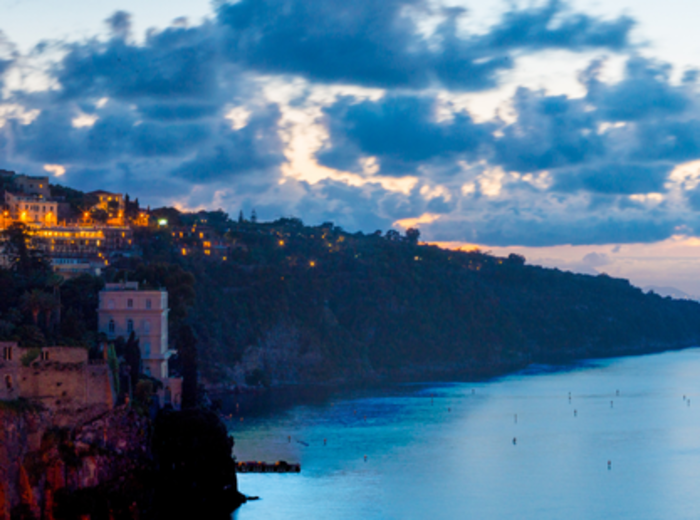 Stunning view of Sorrento at dusk