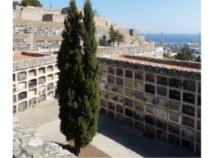 Montjuïc Cemetery view of the ocean