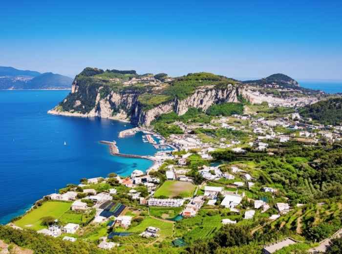 Panoramic hilltop view of Capri