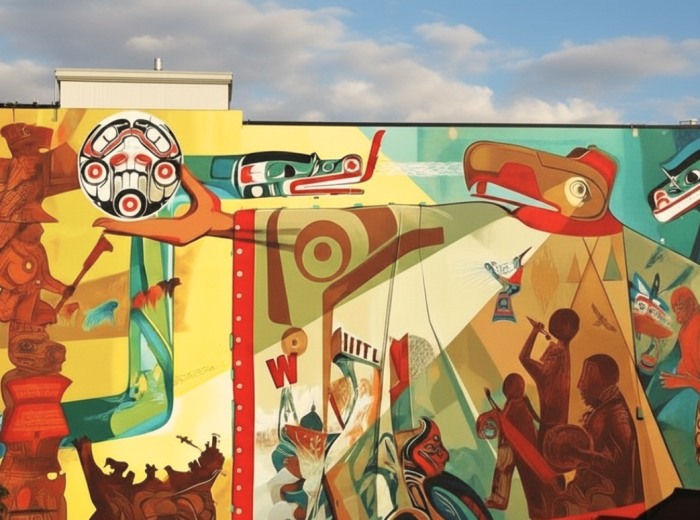 Large mural in east Vancouver