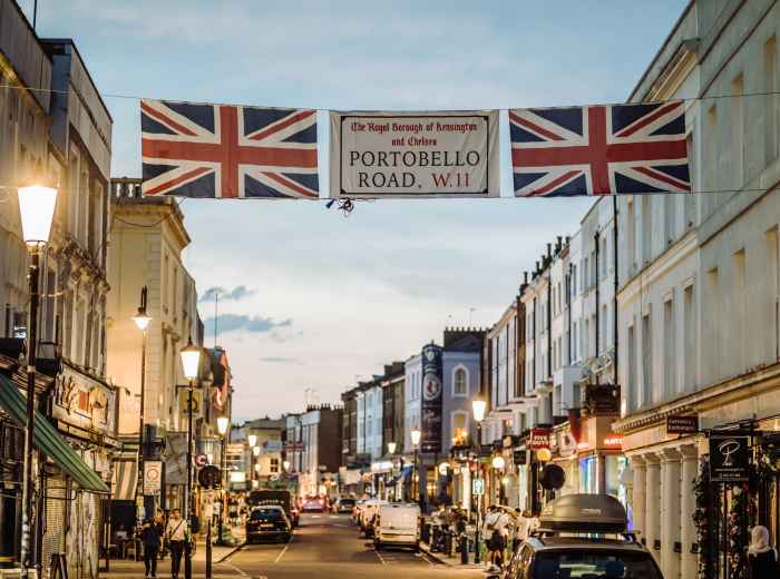 Portobello Road at twilight