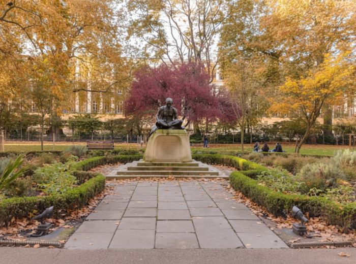 Ghandi Statue in Tavistock Square in Bloomsbury 