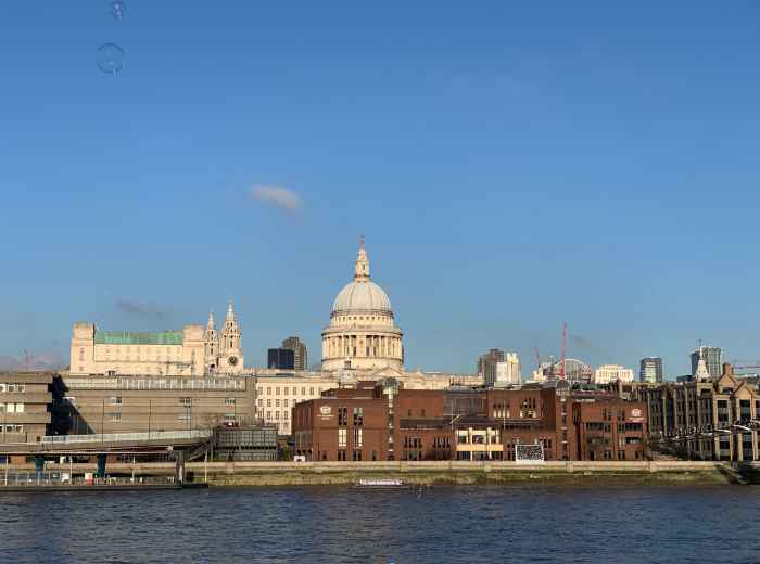 London Cityscape and St Paul's Cathedral in Autumn
