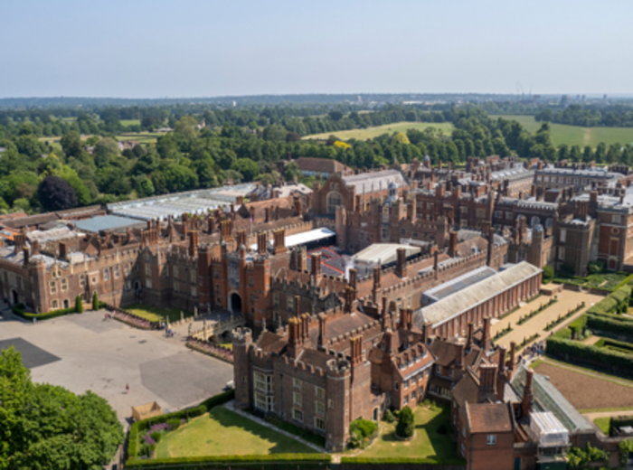 Hampton Court Palace Aerial View