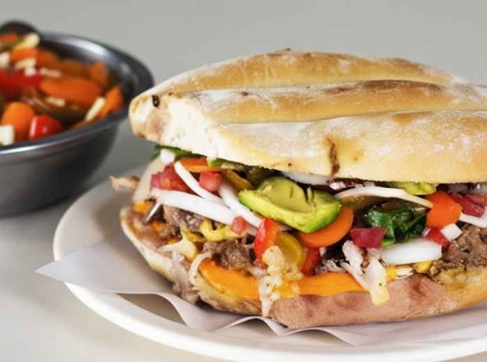 Torta cubana and chiles Jalapeños