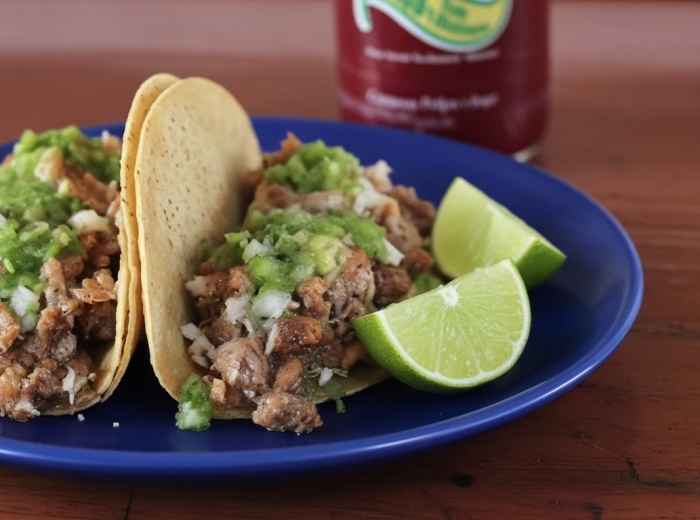 Tacos de carnitas from El Venadito