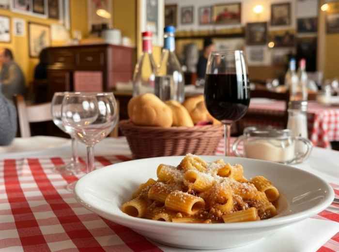 Rigatoni al ragù from Trattoria Madonnina