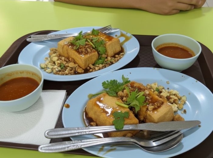 Traditional tau kwa pau from the famous Say Seng food stall 