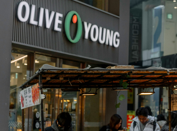 An Olive Young Skincare store in Gangnam, for all your Korean skincare needs
