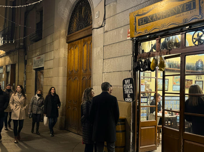 El Xampanyet wine bar inviting you in