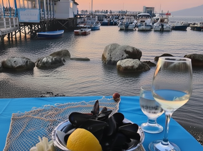 Fresh seafood and a view at O'Puledrone on Marina Grande