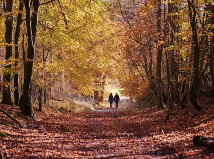 Beech woods at Ashridge in the late afternoon