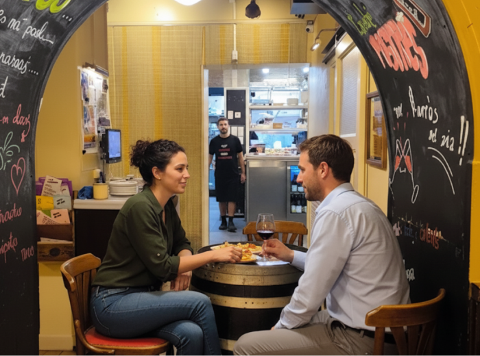 Bar del Pla wine bar with snacks and wine