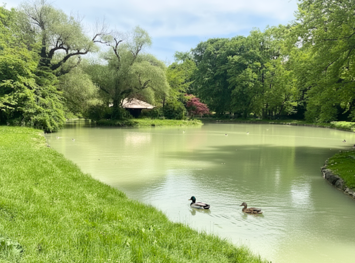 Hidden corner of the English Garden, far from the tourist crowds