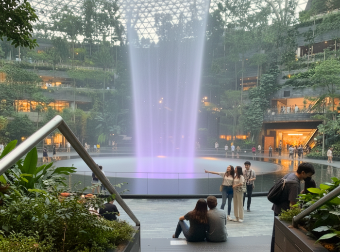 Jewel Changi Airport's waterfall