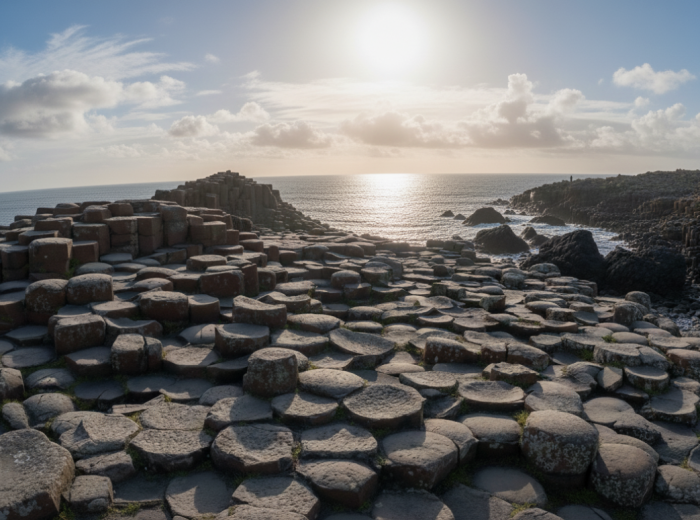 Hexagonal rocks at Giant's Causeway 