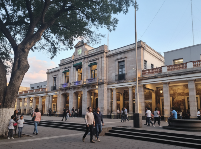 Tlalpan main square with church