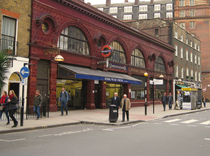 View of Russell Square and Goodge Street