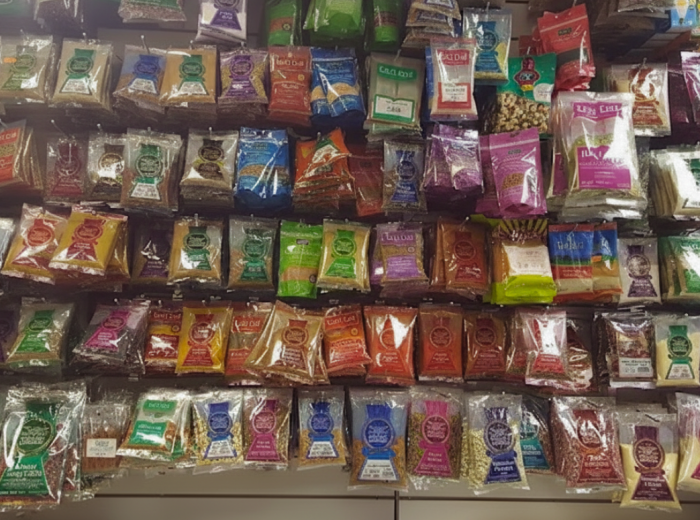A massive variety of spices at one of the many late-night spice shops in Dublin