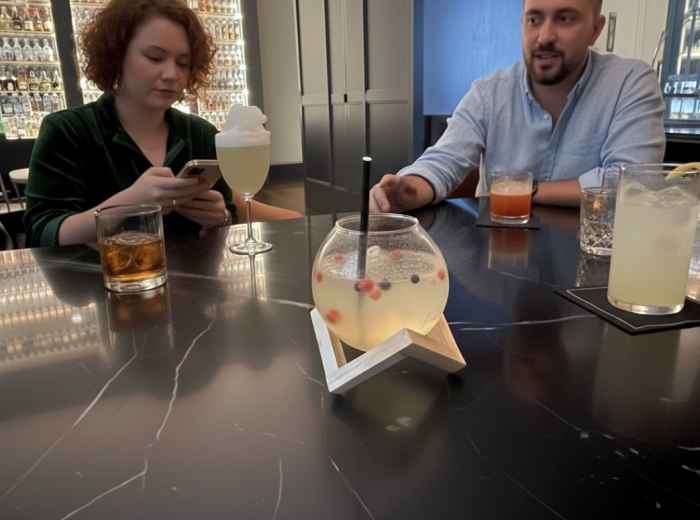 Creative cocktails at happy hour