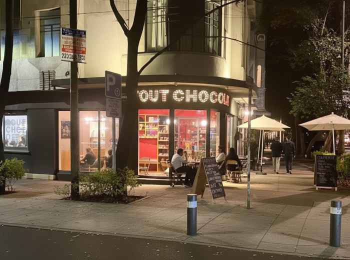 Ending the day with a hot chocolate at Tout Chocolate