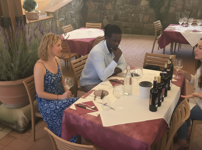 Small family winery with outdoor tasting area