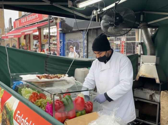 Food stall at Ridley Road Market