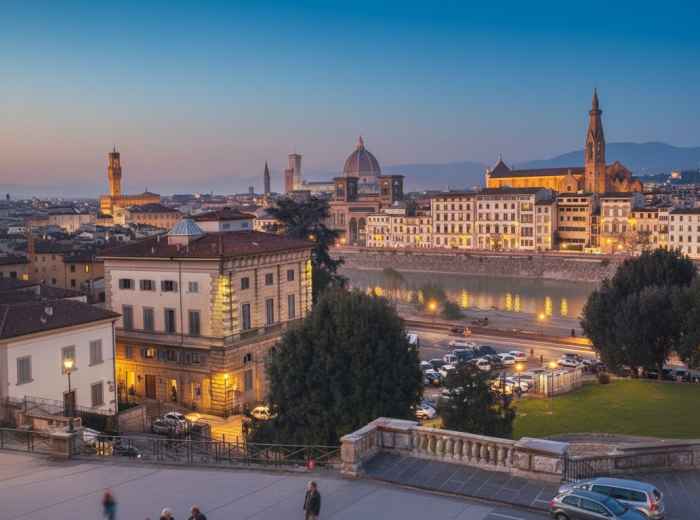Steep street for a fantastic view reward when reaching the top