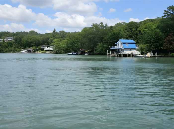 Wooden kampong house surrounded by palm trees on Pulau Ubin cycling trail