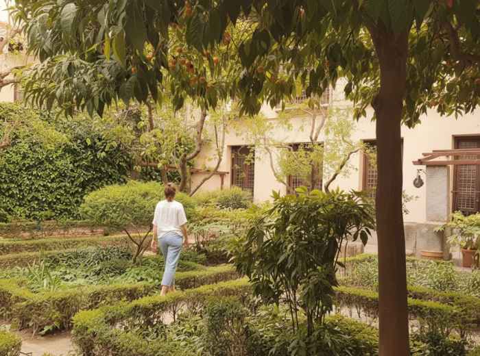 The Casa Museo Lope de Vega, Garden at late afternoon