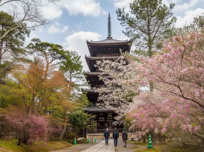 Omuro cherry trees at Ninna-ji Temple