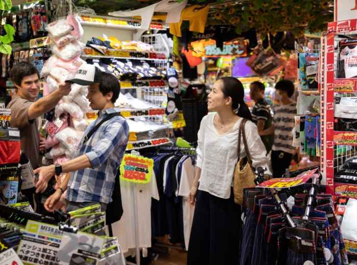 Late-night shopping in Donki (Don Quijote)