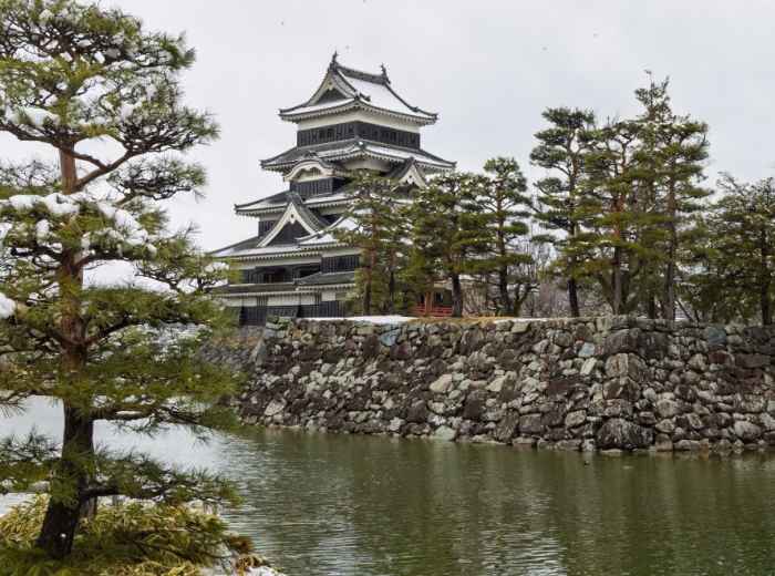 Matsumoto Castle in winter