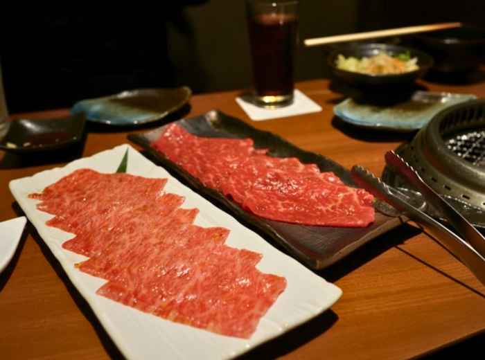 Wagyu beef slices from Namaiki Yakiniku in Tokyo